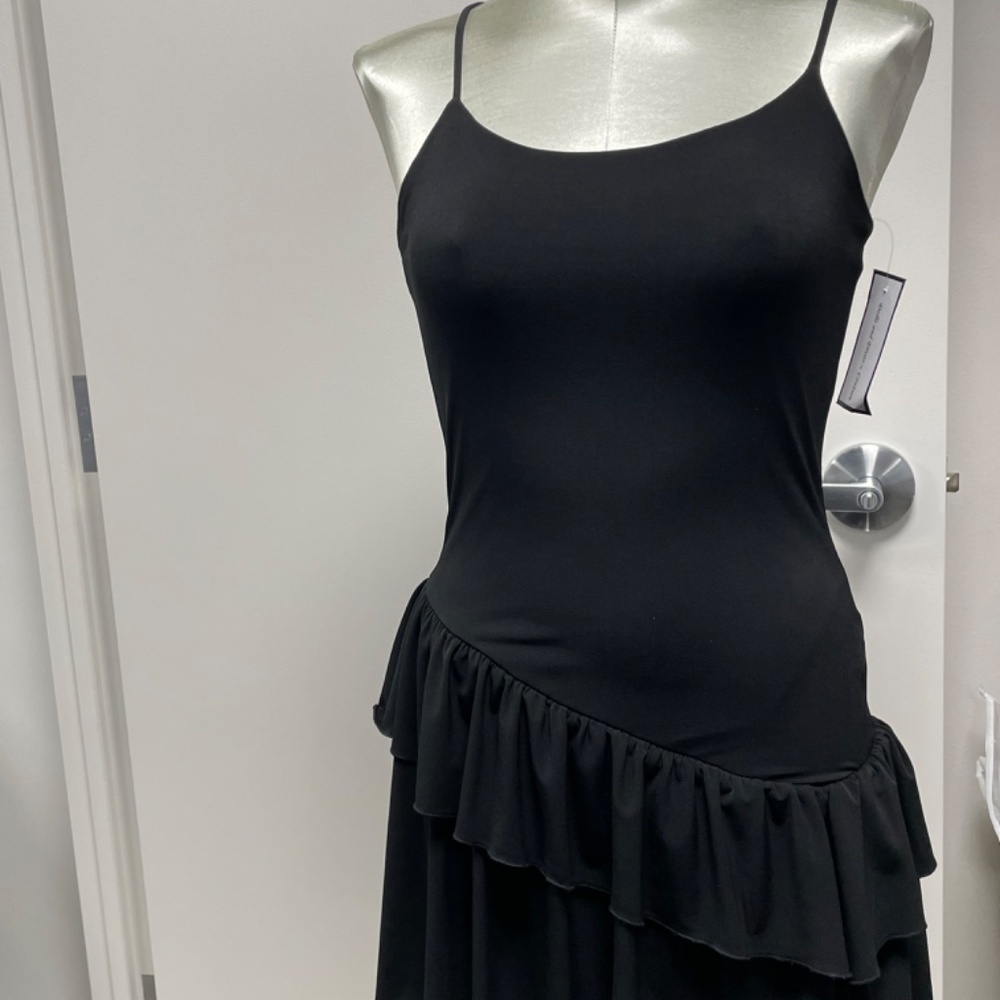 NWT Jersey Black Girls Ruffle Hem Dress